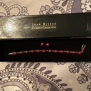 Lady bug earrings and bracelet